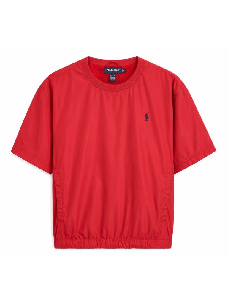 Polo Golf Ralph Lauren Red Nylon Pullover Windbreaker Shirt Large
